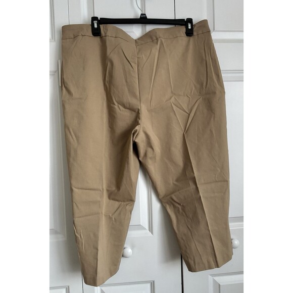 ZAC & RACHEL WOMEN'S PANTS CAPRI CHINO SLIM CROP SIZE 22W PULLOVER STRETCH 037 - Picture 3 of 6